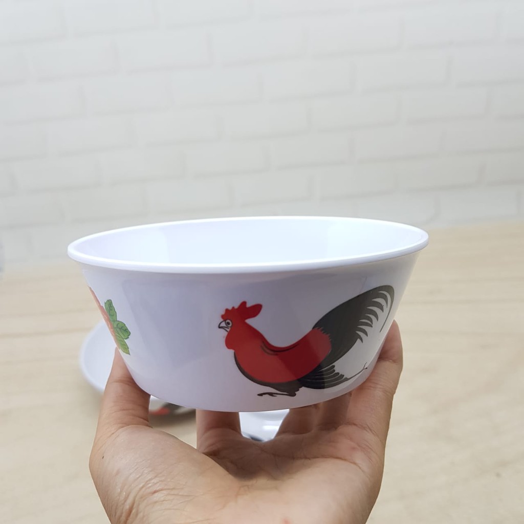 Mangkok Jago/ MAngkok Melamin/Mangkok melamin ayam jago / mangkok kukuruyuk/ PARTY BOWL BF212-4,75 B