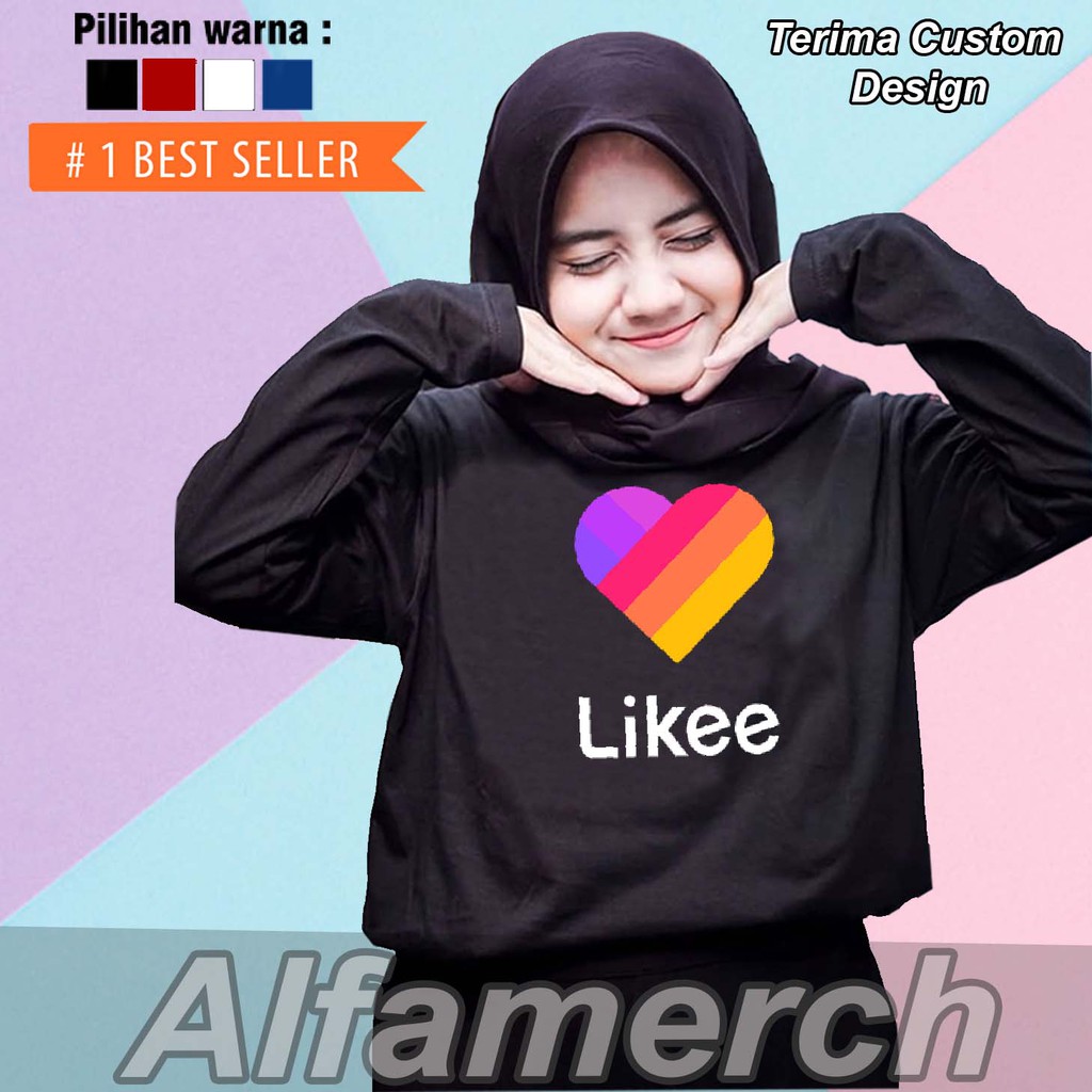 Baju Kaos Polos Lengan Panjang LIKEE LIKE Wanita ALFAMERCH