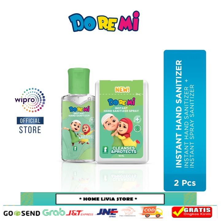 Doremi Hand Sanitizer Nussa 50 mL + Doremi Spray Hand Sanitizer Nussa 18 mL