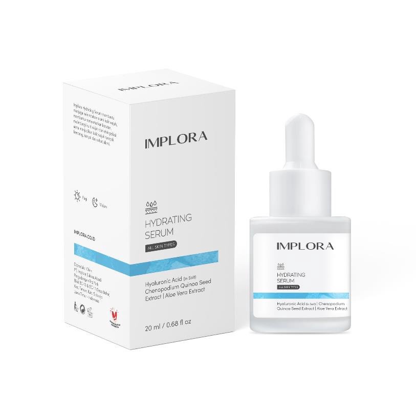 Implora Serum Wajah Acne / Luminous Brightening / Midnight / Peeling 20 ml-HYDRATING biru muda