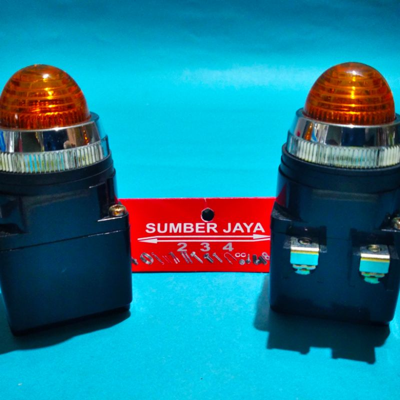 Lampu indikator kuning 380 V / indicator light singnal  / pilot lamp  TERMURAH