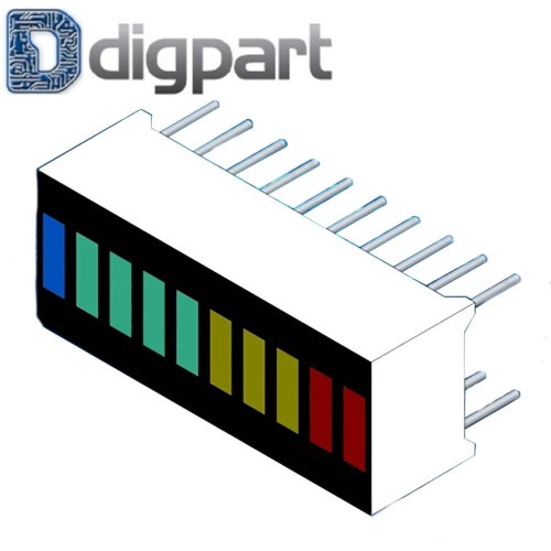Bargraph 10 Segment Light Display Module Multi-Color