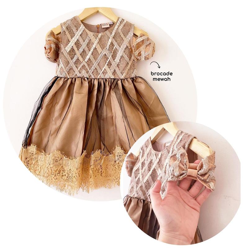 Dress Pesta Kondangan Ulang Tahun Mewah Lucu Bayi Anak Perempuan Cewek Terlaris Kode 12 Babeebabyshop