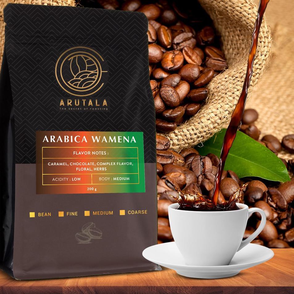 

SZE ARUTALA Kopi Arabika Papua Wamena 200 gram SLL Terkini