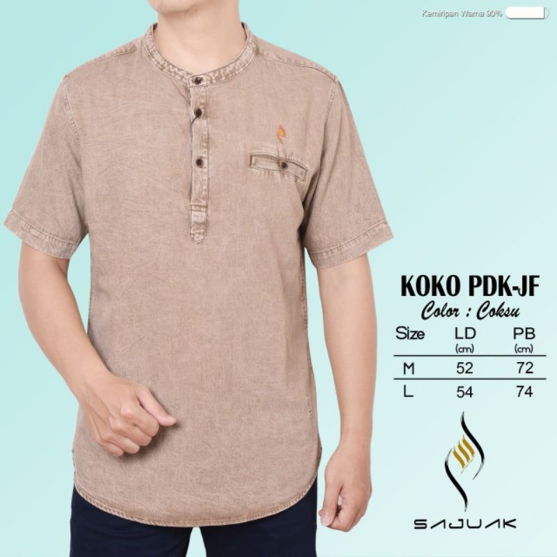 Sajuak Baju kemeja koko kemko pria lengan pendek new denim JF original terbaru by sajuak