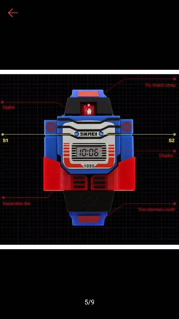 Jam Tangan Anak / SKMEI 1095 / Jam Tangan DG1095 LED Original / SKMEI