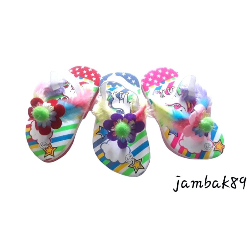 Sandal bayi perempuan motif Kuda pony usia 10 s/d 30 Bulan