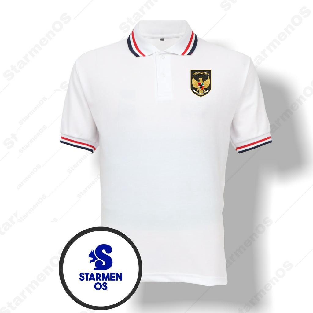 Kaos Wangki Polo T-Shirt Pria Kerah 3 List Logo GARUDA INDONESIA 2023