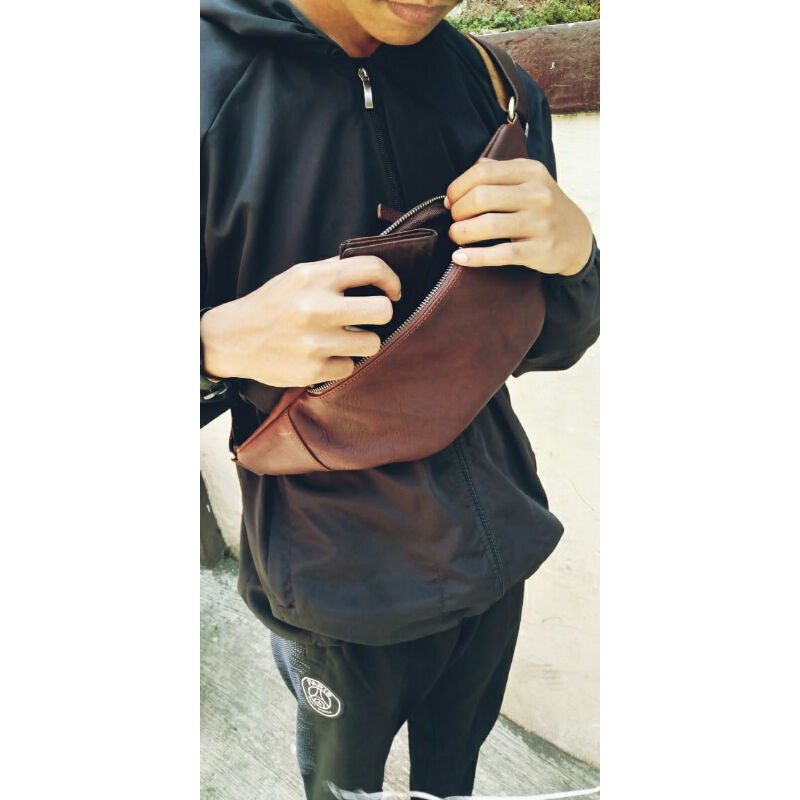 waistbag kulit sapi asli premium