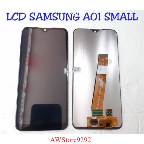 Layar Sentuh LCD TS Touchscreen Fullset Samsung A01 2020 A015 OLED2 - CONNECTOR SMALL - BLACK