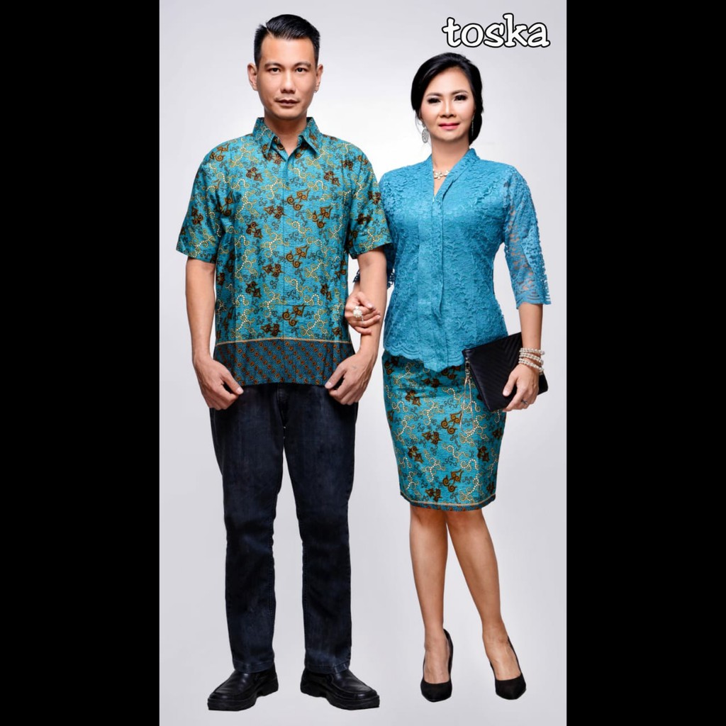 Batik couple modern keluarga terbaru 2020 brokat kopel cople kople sarimbit rosita brukat tosca