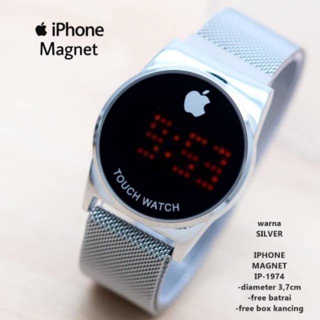TERBAIK LIMITED COCOK UNTUK NATAL PEREMPUAN MURAH// Jam Iphone Bulat tali pasir magnet IP-1974 / jam