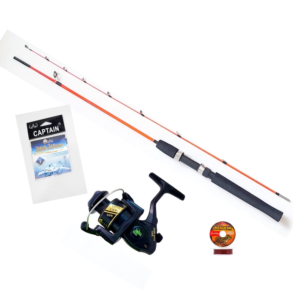 Set Pancing Lengkap Untuk Mancing UDANG Reel POWE HANDLE JORAN SUPER LENTUR
