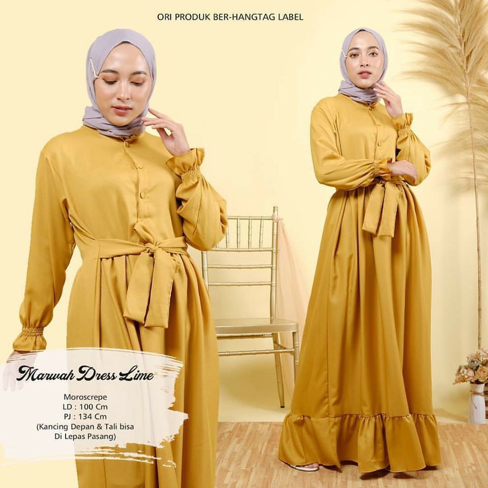MARWAH DRESS - FLOTTILICIOUS / DRES MUSLIM / GAMIS MUSLIM / GAMIS MURAH / GROSIR BAJU ONLINE