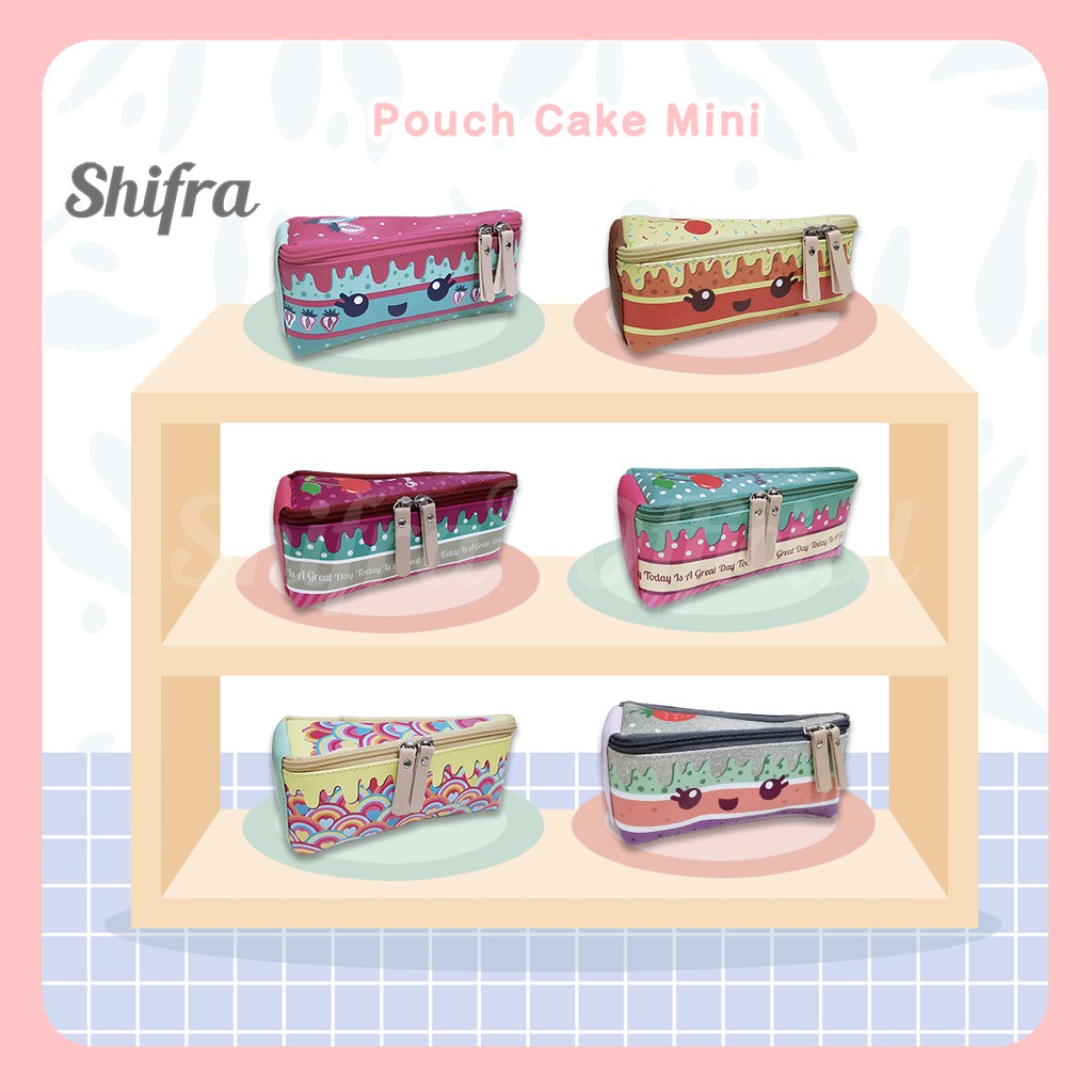 Shifra Tempat Masker Pouch Masker Tempat Sanitizer Tempat Kosmetik Bentuk Kue Size Kecil