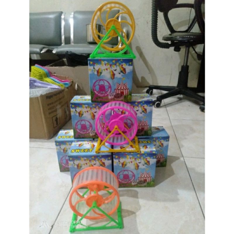 KINCIR ROLLING HAMSTER X8 12CM - Mainan Olahraga Jogging Wheel Lari Bola Roda Putar Hamster