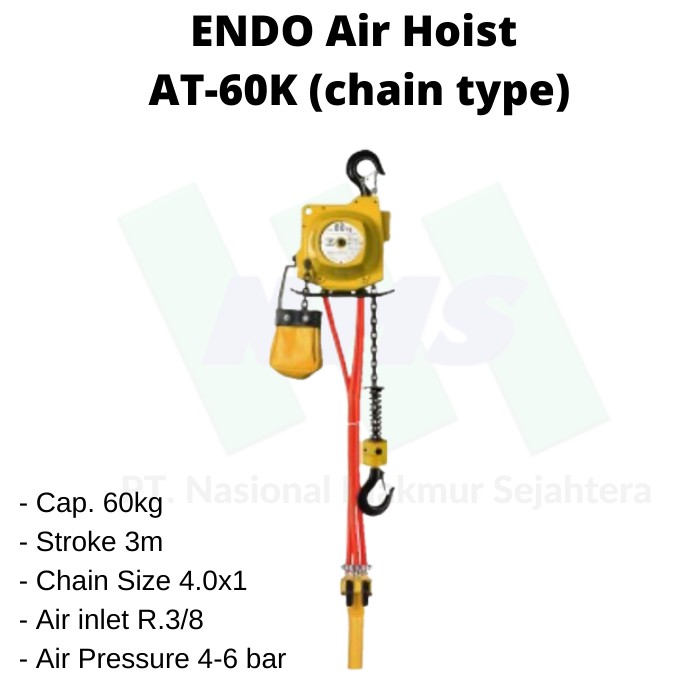 Jual ENDO Air Hoist AT60K (chain type) Indonesia