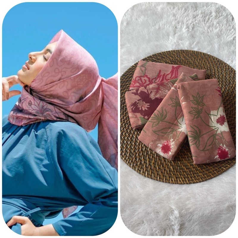 251- 300  Hijab segiempat voal motif-298