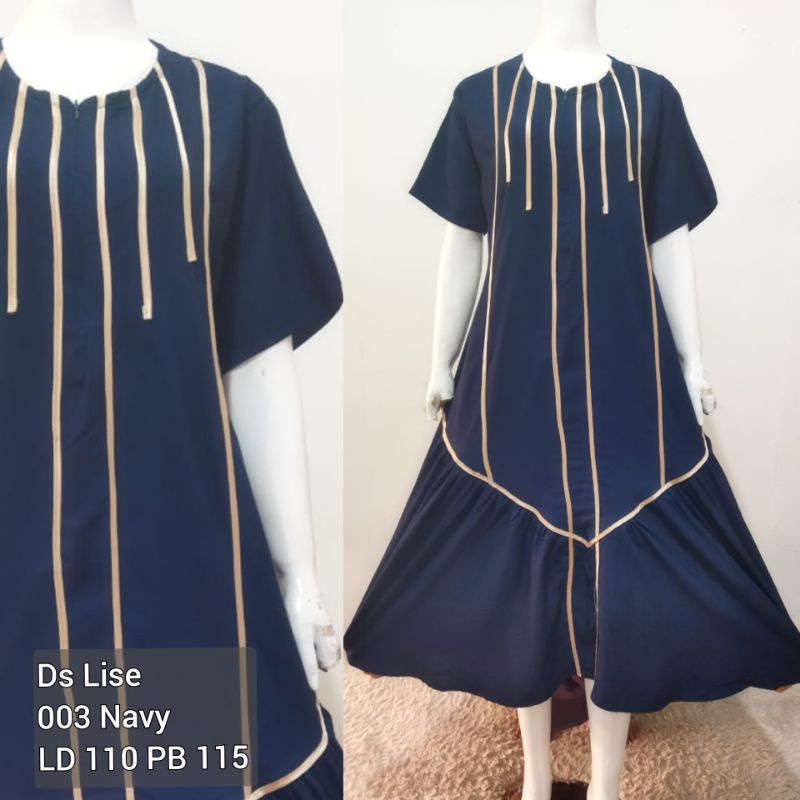 Daster Busui Ziyan Daster Lise Resleting depan Adem dan Tebal