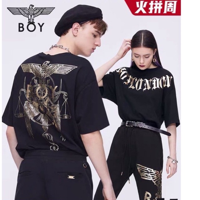 BOY87 KAOS BOY LONDON PRIA WANITA ASIA EROPA GOLD WINGS