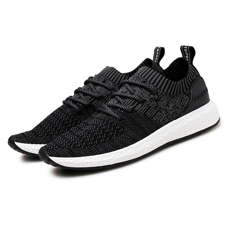 Highland FREE Kaos Kaki Sepatu Casual Pria Sepatu Lari Sport Training Running Shoes Hitam SP201