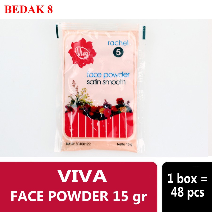 Viva Face Powder Satin Smooth 10 gr, 15 gr/ Viva Zak/ Viva Bedak Zak