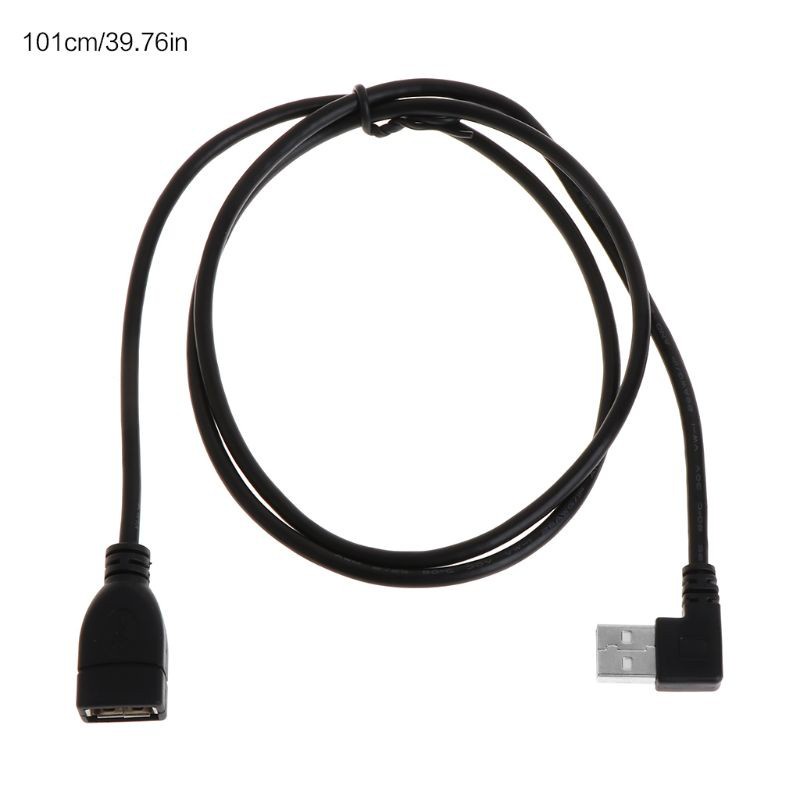 Btsg Kabel Adapter Extension Usb 2.0 Female Tipe A Ke Male Sudut Kanan 90 Derajat Panjang 20cm