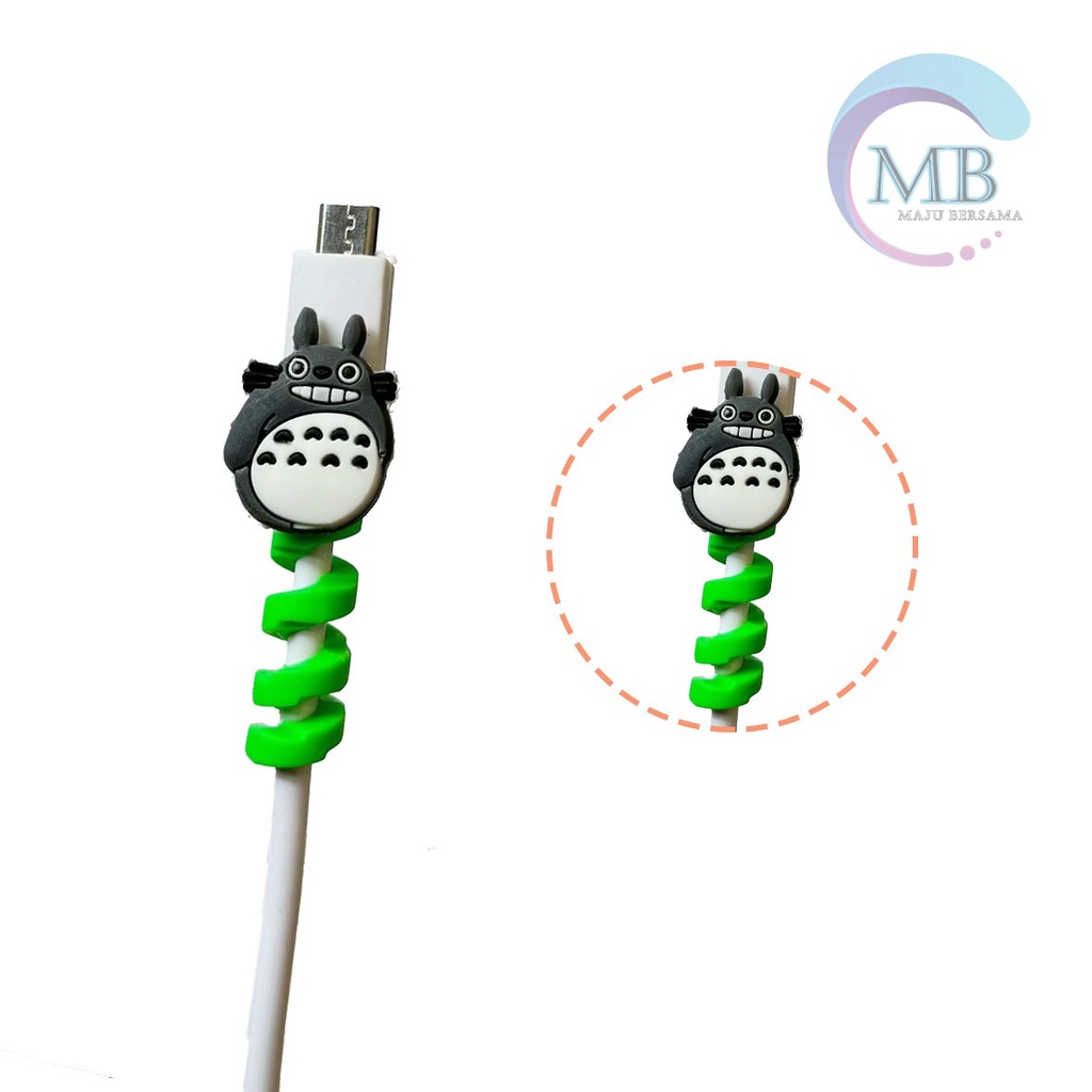 Cable Saver TWIST Cable Protector SPIRAL Pelindung Ujung Kabel karakter android iphone MB3188