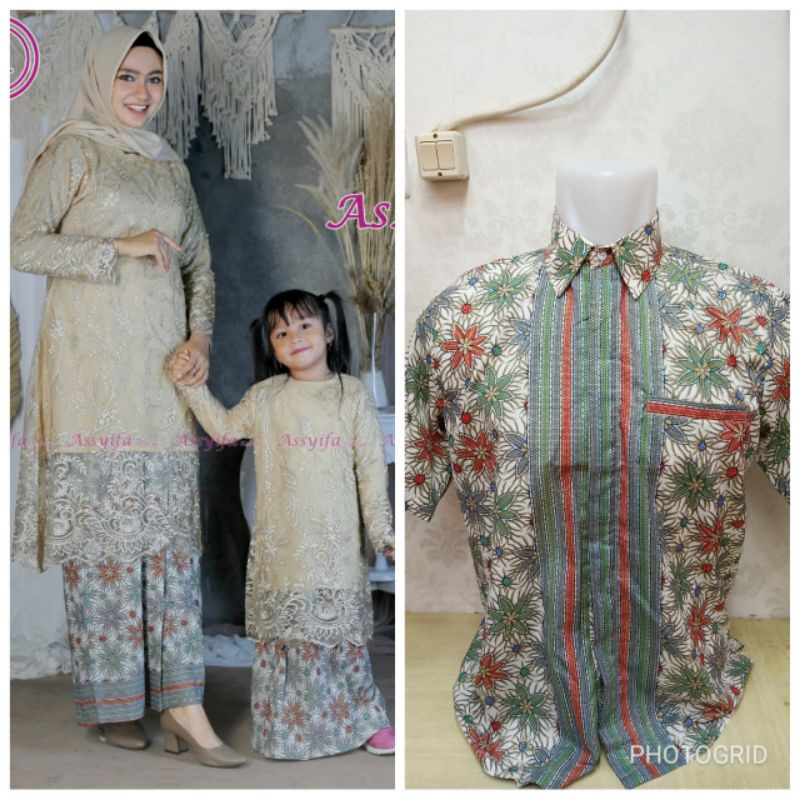 Setelan couple ibu anak dan ayah