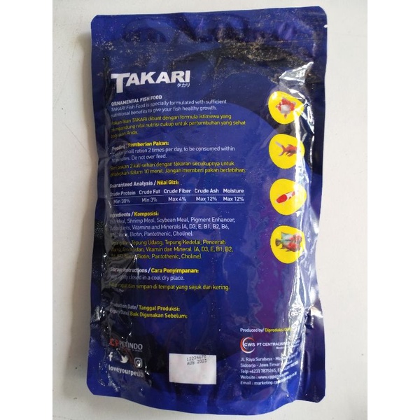 TAKARI FLOATING ORNAMENTAL FISH FOOD 100 Gram/250 Gram/500 Gram