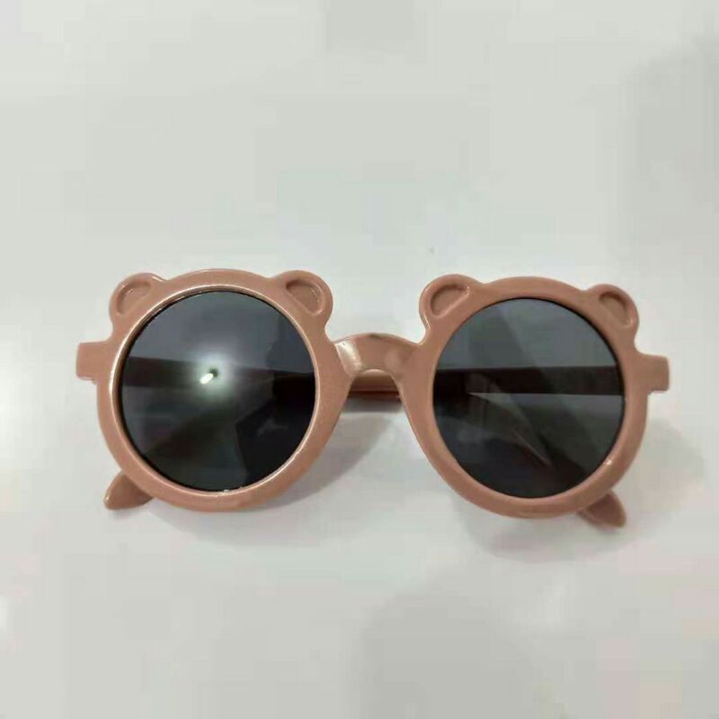 (Semarang) Kacamata ANAK Bulat Beruang Anak Warna Lucu Import-KM BEAR COKLAT