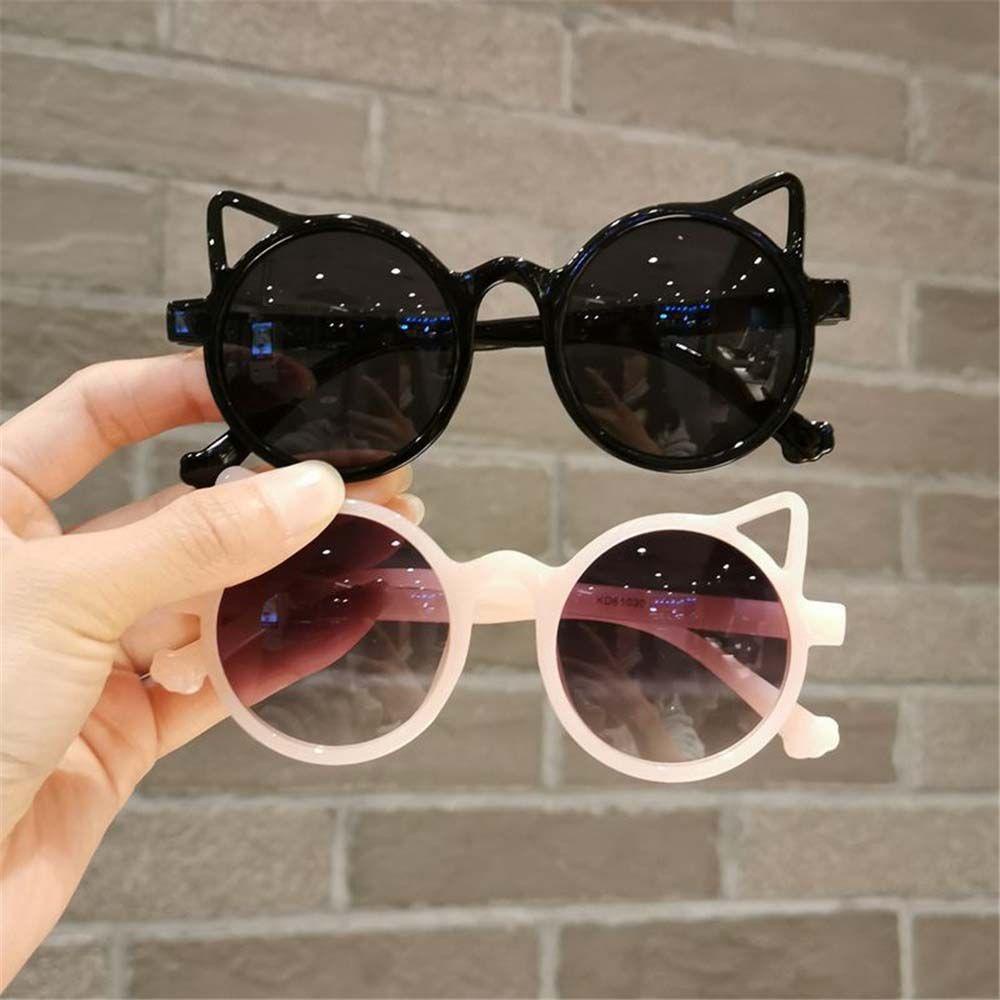 [Elegan] Kacamata Matahari Anak-Anak Lucu Fashion Bingkai PC Bulat Retro Unisex Polarized Sunglass