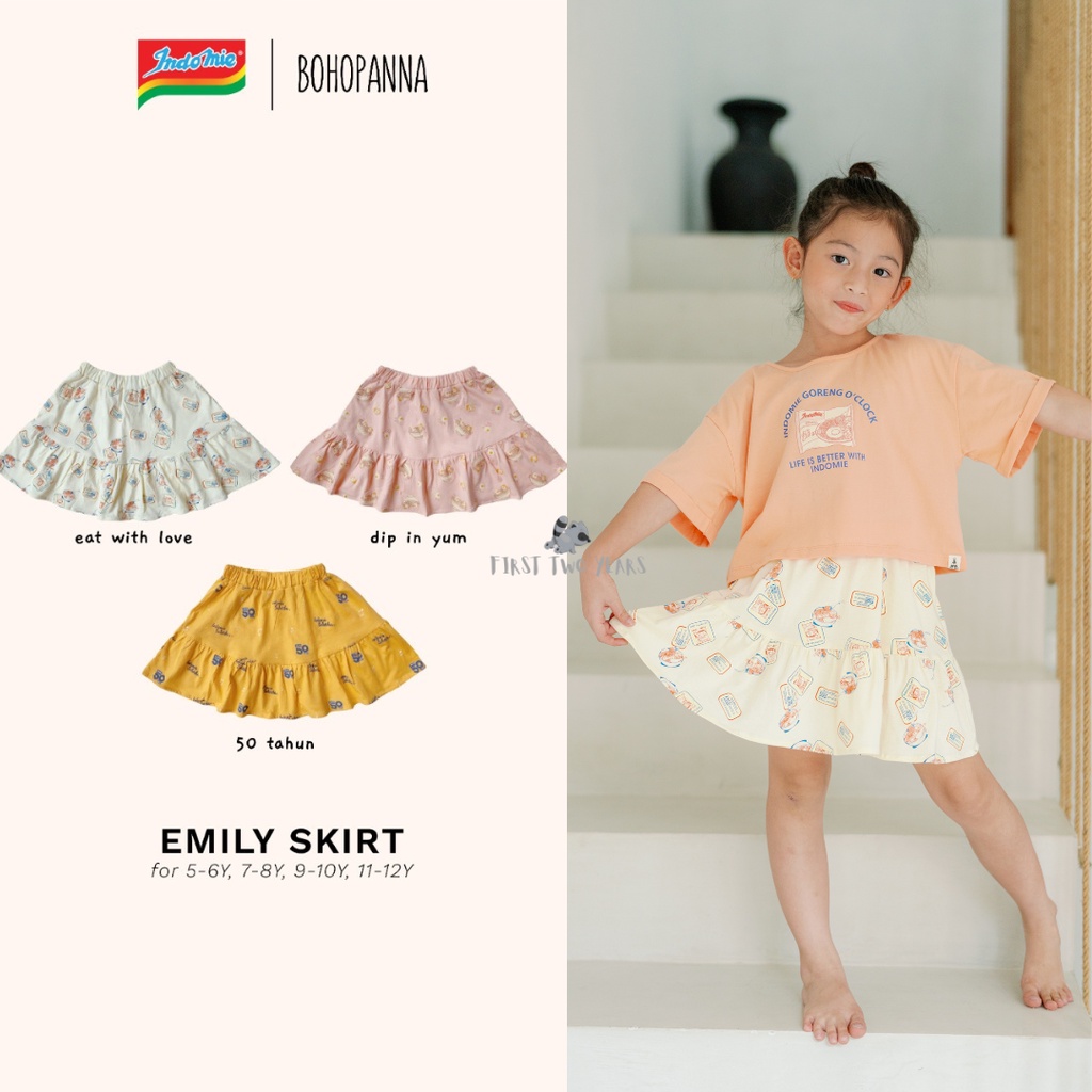 Bohopanna - Emily Skirt X Indomie / Rok Anak Perempuan