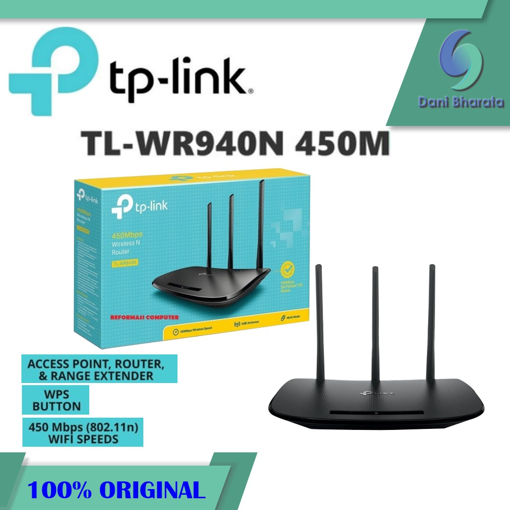 TP-Link TL-WR940N TPLink WiFi 450Mbps Wireless N Router AP