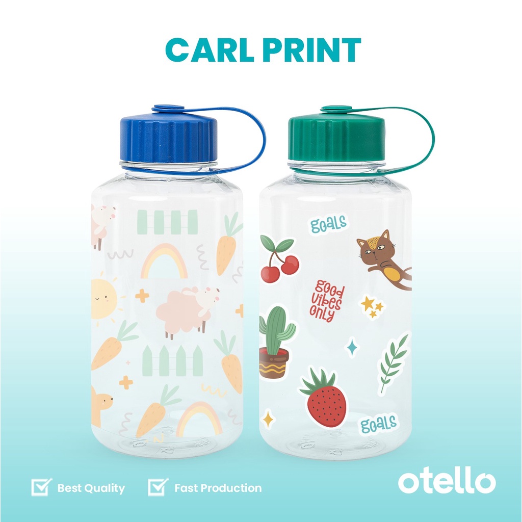 Custom Botol Minum 1 Liter Tumbler Carl 1000 ml Tumblr Dundee Chielo Tambler Anak Plastik Custom Print Cetak Souvenir