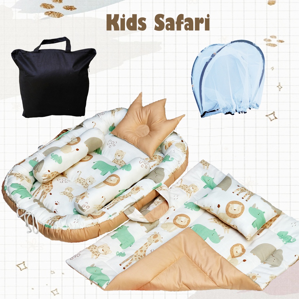 KASUR BAYI BABY NEST SET BEDCOVER FREE TAS &amp; BANTAL KOTAK