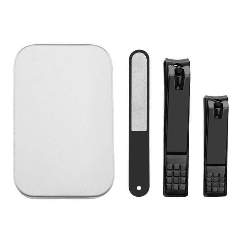 Biutte.co Set Gunting kuku dengan Kikir plus Box Super Tajam 555 777 999 Professional Stainless Steel Nail Clipper Travel Fingernail Cutting Trimmer Machine Toenail Scissors Nippers Plier Pedicure Tool