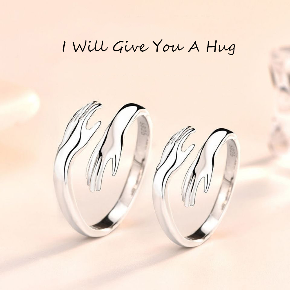Cincin Model Terbuka Desain Hati Warna Silver Untuk Wanita