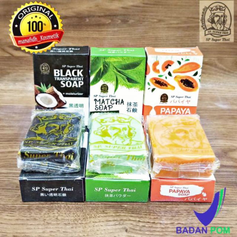 Sabun SP Super Thai Original / Sabun SP Thailand / SP Super Thai Black Transparan Soap / Sabun SP Super Thai Original BPOM