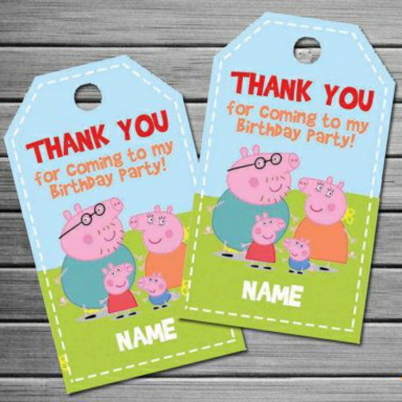 

thank you tags custom gambar isi 14pcs