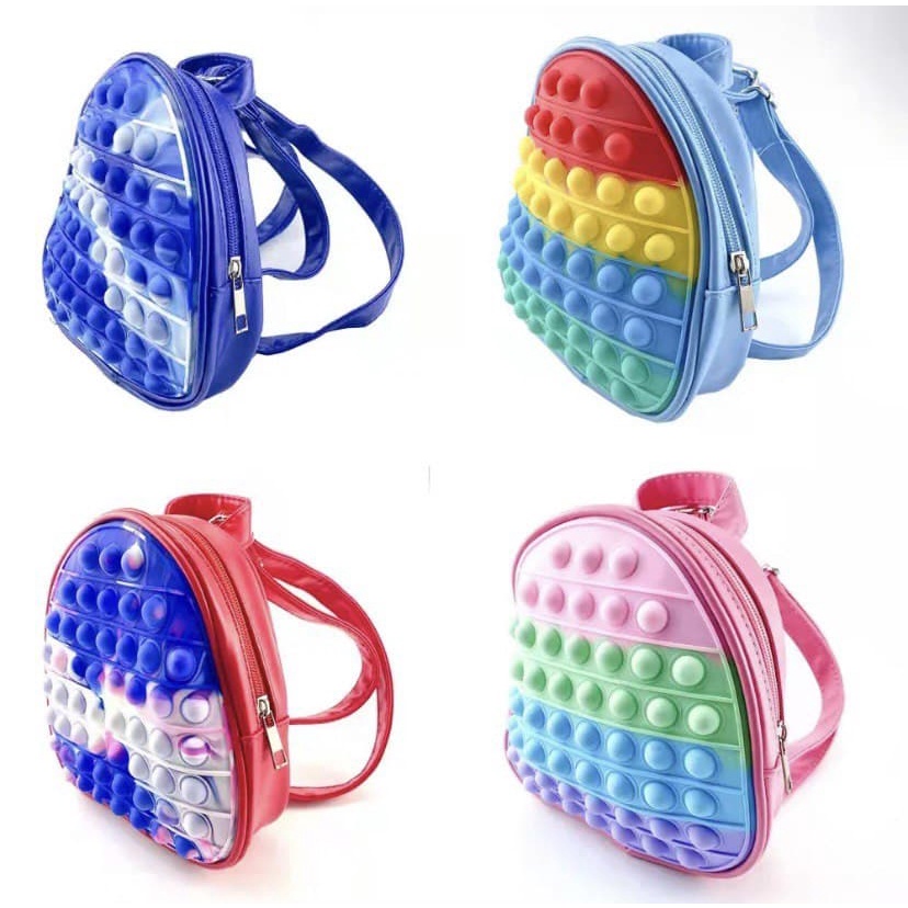 Tas Sekolah Anak Pop It Bag New Fidget Toys Viral Squishy 2022