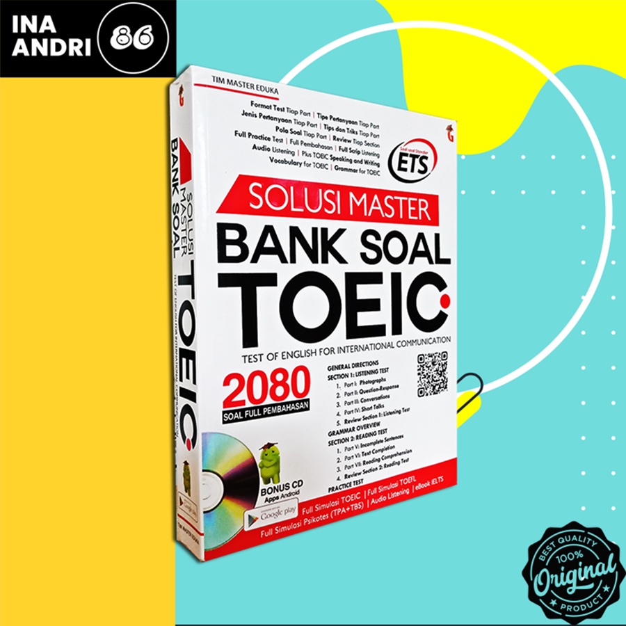 

BUKU TES TOEFL TOEIC SOLUSI MASTER BANK SOAL TOEIC
