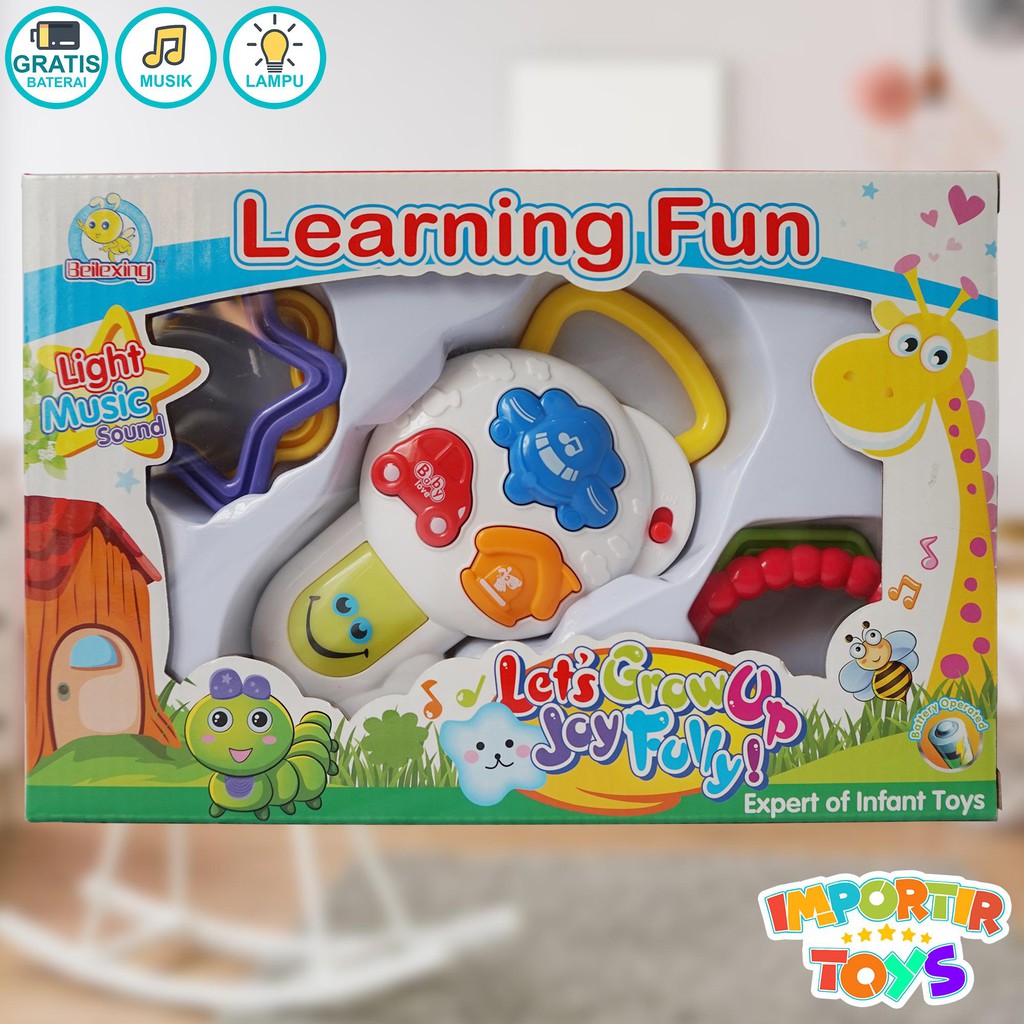 Mainan Edukasi Bayi Happy Buddy dengan Musik Lucu dan Lampu