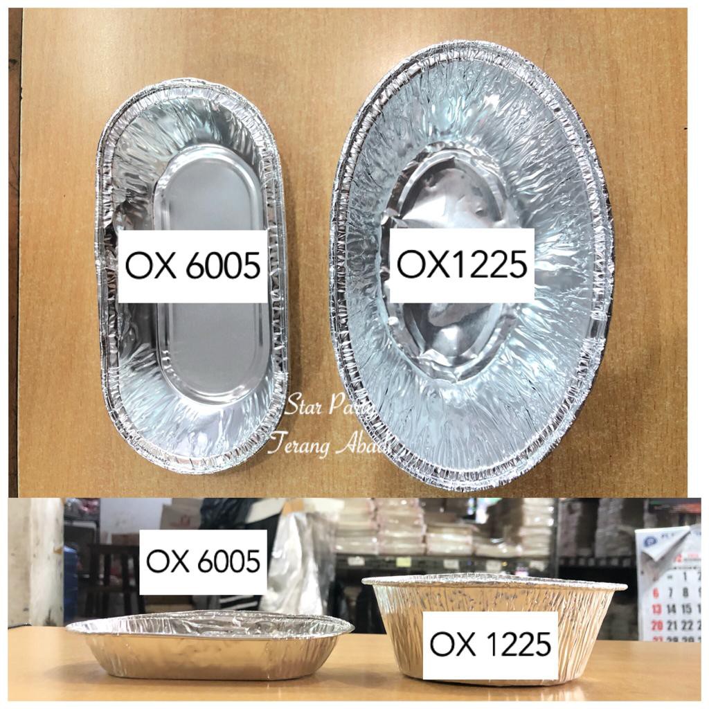 Aluminium Foil Tray Cup Oval OX6005 OX1225 per 10 pcs Ready Aluminium Pastel Tutup