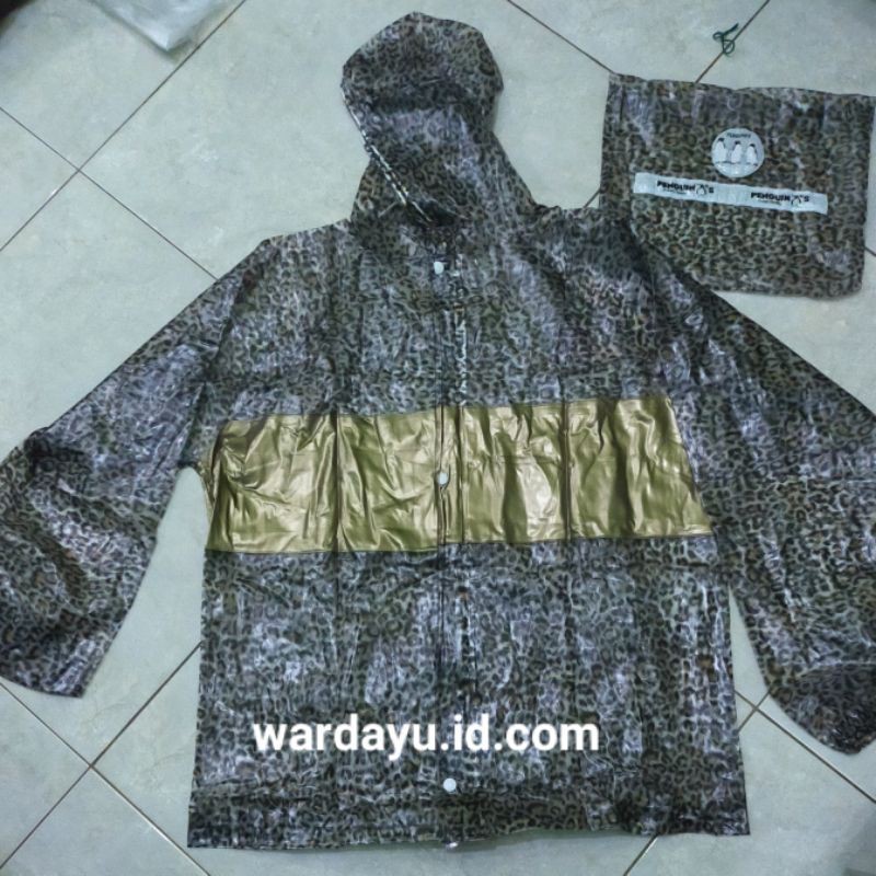 Jas Hujan Penguin Leopard Penguins Karet TERMURAH ORIGINAL / Raincoat Setelan Jaket Baju Celana Pria Wanita Dewasa Cewek Cowok Remaja Terlaris Terbaru Murah Berkualitas Mantel Harga Grosir