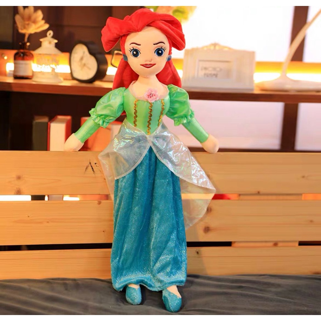 BONEKA KARAKTER PRINCESS PUTRI BELLE AURORA CINDERELLA ARIEL SNOW WHITE RAPUNZEL IMPOR LEMBUT