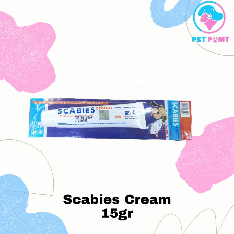 Scabies Cream 15gr (salep scabies untuk kucing dan anjing)
