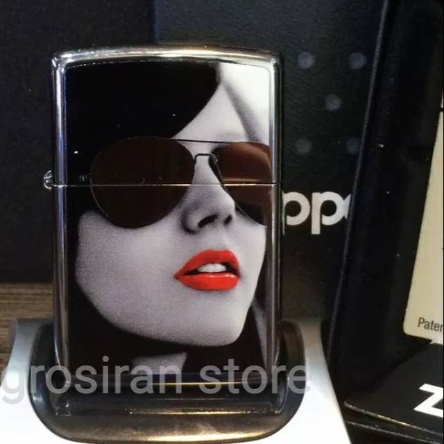 Zippo lady ladies wanita custom logo tulisan nama kado print