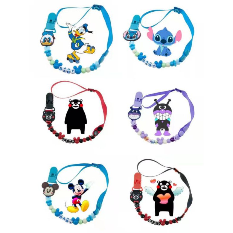 Tali Klip Gantungan Empeng klip rantai ronce teether dot Empeng Pacifier karakter disney Tali Gantungan Empeng Baby Klip Rantai Penjepit Dot KLIP RANTAI PENJEPIT DOT BAYI / RANTAI DOT BAYI