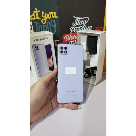 SAMSUNG A22 5G RAM 6/128GB DUAL SIM FULLSET MULUS NO MINUS BEKAS SEKEN